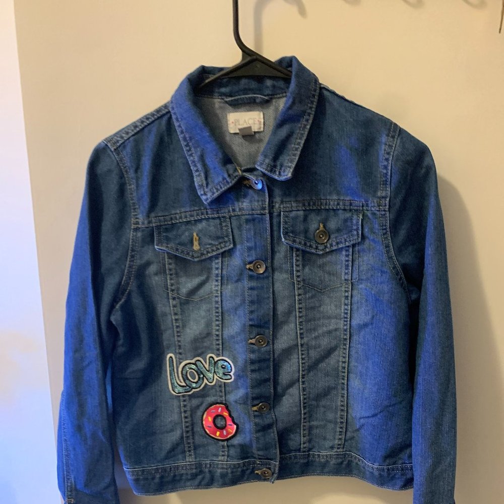 graphic jean jacket